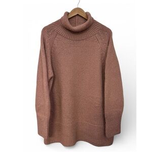 Babaton 100% Alpaca Oversized Turtleneck Sweater | Quiet Luxury Blush Neutral